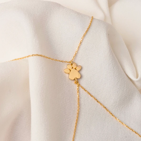 Altın Şahmeran - 14 Ayar Altın Kişiye Özel İsim Yazılabilir Pati Şahmeran - 6