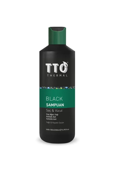 Saç Ve Vücut Şampuanı 400 + 100 Ml Black ( Çay Ağacı Yağı / Tea Tree Oıl)