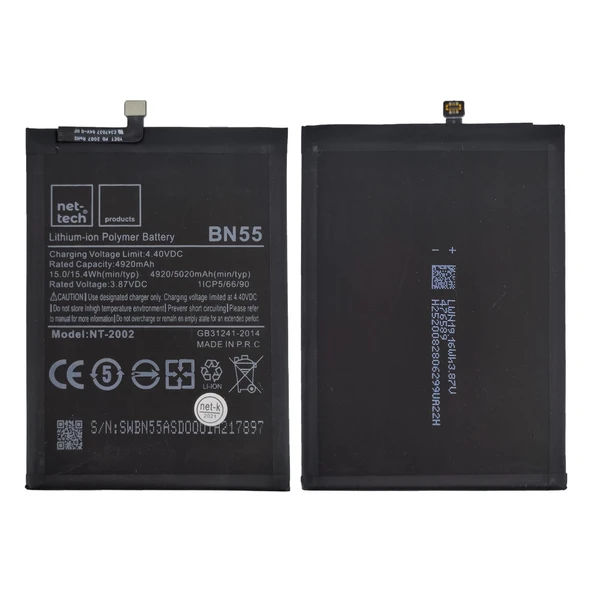 Teknonet Xiaomi Redmi Note 9 Pro Uyumlu Nettech BN53 4900 mAh Batarya NT-85744