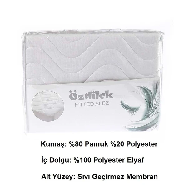 Özdilek Kapitoneli Fitted Pamuklu Sıvı Geçirmez Battal Çift Kişilik Alez (180x200+30) - 3