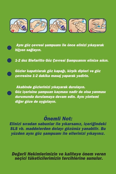 Blefari Göz Çevresi Şampuanı 125 ml ( 100 25 ml ) (ÇAY AĞACI YAĞI / TEA TREE OIL) - 3