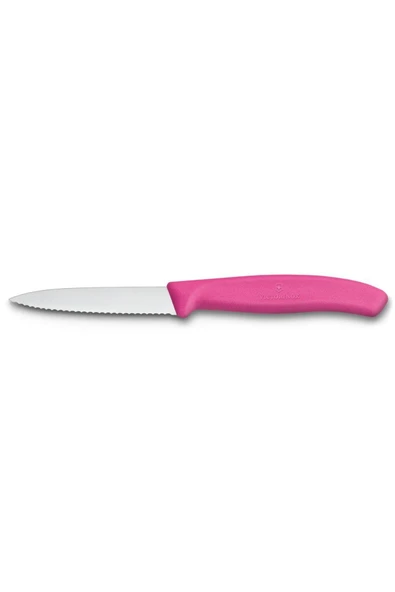 Victorinox 6.7636.L115 8cm Pembe Tırtıklı Soyma Bıçağı