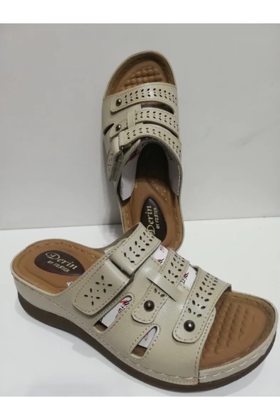 Foxter Kadın Krem Ortopedik Terlik - Resim 4