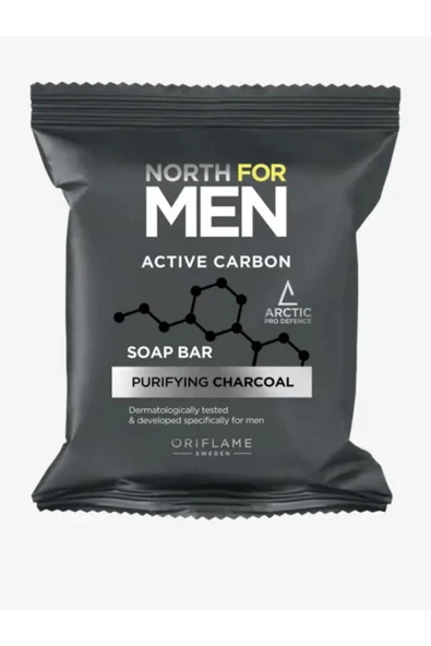 Oriflame North For Men Active Carbon Sabun 44569 - Resim 2