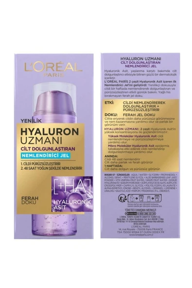L'Oreal Paris Hyaluron Uzmanı Nemlendirici Jel 50 ml - Resim 4