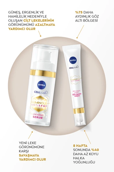 Nivea Cellular Luminous 630 Koyu Halka Karşıtı Göz Bakım Kremi 15 ml - Resim 6