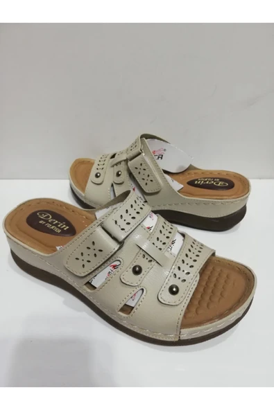 Foxter Kadın Krem Ortopedik Terlik - Resim 5