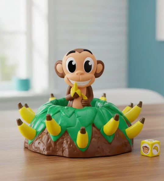 Haylaz Maymun Muz Çılgınlığı - Fırlayan Maymun Refleks ve Denge Oyunu - Resim 3