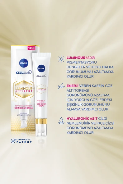 Nivea Cellular Luminous 630 Koyu Halka Karşıtı Göz Bakım Kremi 15 ml - Resim 7