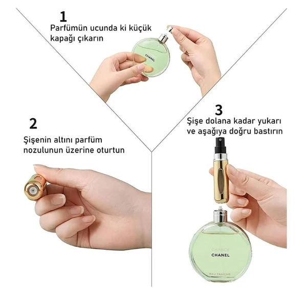 Nettech Ev-Ofis-Okul Cep Tipi 30 ML Parfüm Şişesi NT-91067 - 3