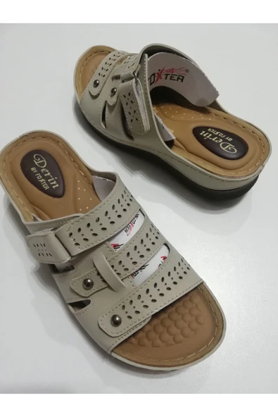 Foxter Kadın Krem Ortopedik Terlik - Resim 2