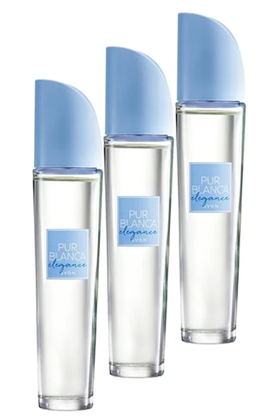 AVON Pur Blanca Elegance Kadın Parfüm Edt 50 Ml. Üçlü Set