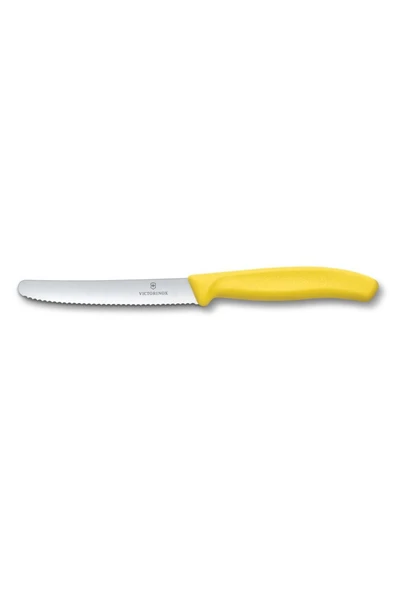 Victorinox 6.7836.L118 11cm Sarı Tırtıklı Domates ve Sofra Bıçağı