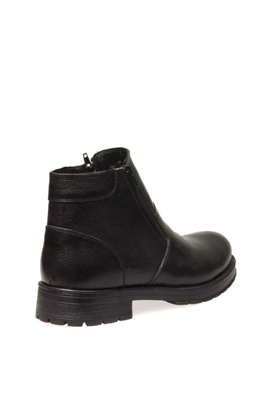 M.P. Erkek Deri Yandan Fermuarlı Siyah Bot Ayakkabı 192-8095mr 100 - Resim 3