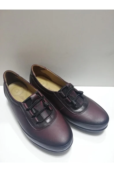 fastbırand Kadın Bordo Lastik Bağcıklı Casual Ayakkabı - Resim 2