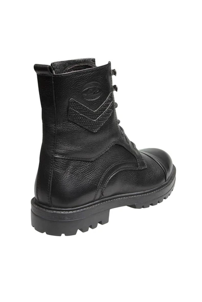 M.P. Erkek Deri Yandan Fermuarlı Siyah Bot Ayakkabı 192-8090mr 100 - Resim 3