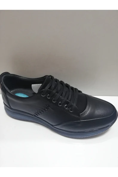 fastbırand Erkek Siyah Hakiki Deri Casual Ayakkabı - Resim 2