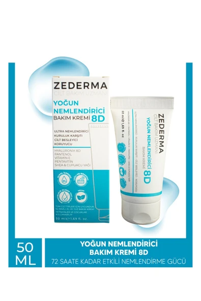 Yoğun Nemlendirici Cilt Bakım Kremi 8d 50ml.72 Saate Kadar Etkili