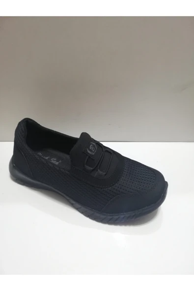 BlackSea Kadın Siyah Lastik Bağcıklı Babet Ayakkabı ürün görseli 1