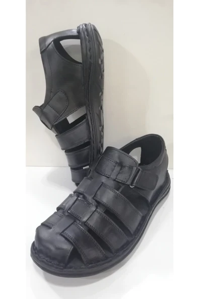 ŞEHZADE Erkek Deri Sandalet Ayakkabı - Resim 2