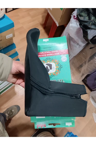 termal mest termal deri tabanlı mest Siyah Unisex - Resim 3