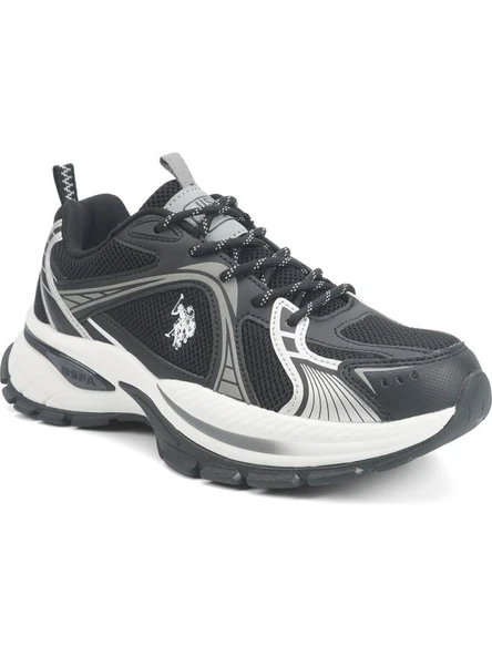 U.S.POLO ASSN.REXHA 5PR SİYAH UNİSEX COMFORT ANATOMİK SPOR AYAKKABISI - Resim 4