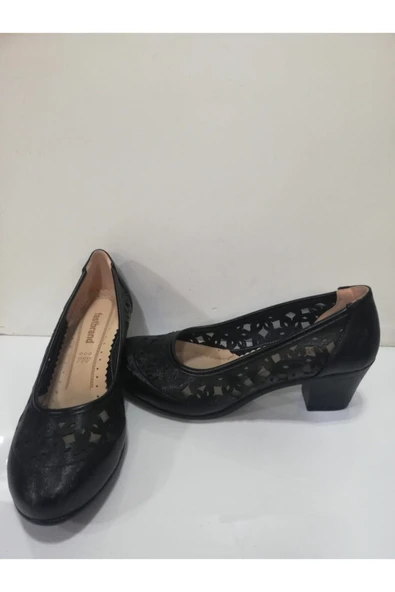 fastbırand Kadın Siyah Kısa Topuklu Ayakkabı - Resim 5