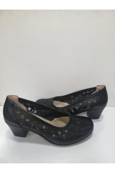 fastbırand Kadın Siyah Kısa Topuklu Ayakkabı - Resim 3