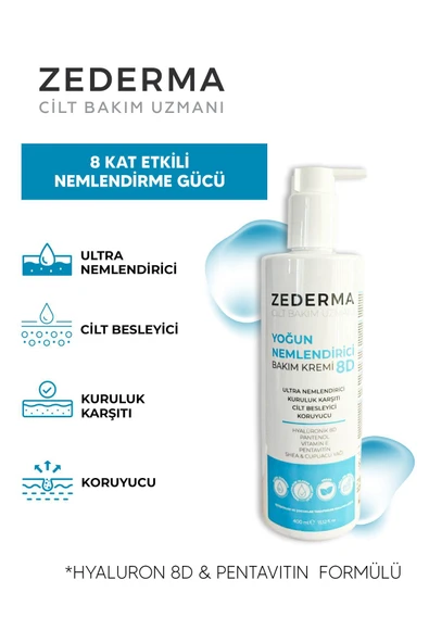 Yoğun Nemlendirici Cilt Bakım Kremi 8d 400ml. 72 Saate Kadar Etkili - 2