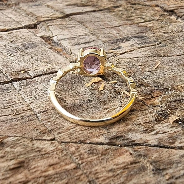 Evlilik Teklifi Altın Yüzük - 14 Ayar Altın 0.95 Karat Zultanit Taşlı Evlilik Teklifi Yüzüğü - Resim 6