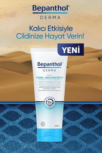 Temel Nemlendirici Günlük Vücut Bakım Losyonu 200ml Kuru, Hassas Ciltler, Günlük Yoğun Nemlendirici - 3