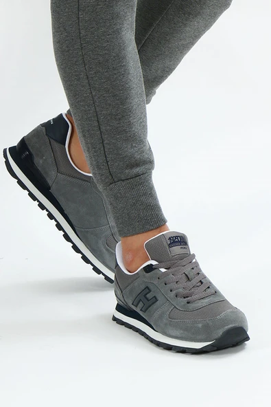 Hammer Jack Peru Hakiki Deri Gri Erkek Spor Ayakkabı - Resim 2
