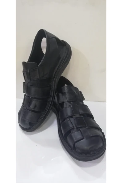 ŞEHZADE Erkek Deri Sandalet Ayakkabı - Resim 3