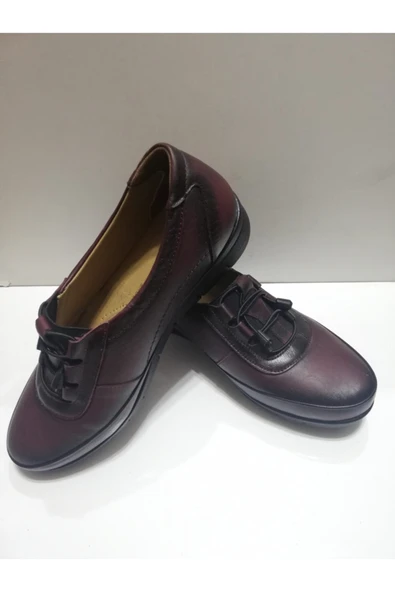 fastbırand Kadın Bordo Lastik Bağcıklı Casual Ayakkabı - Resim 3