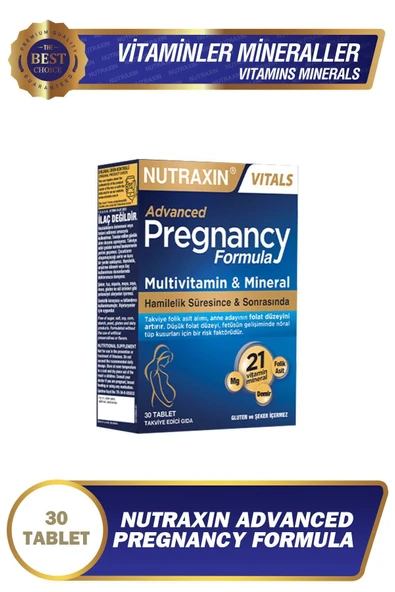 Advanced Pregnancy Formula 30 Tablet - 21 Multivitamin Mineral Hamilelik