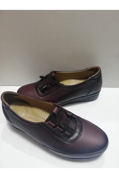 fastbırand Kadın Bordo Lastik Bağcıklı Casual Ayakkabı - Resim 4