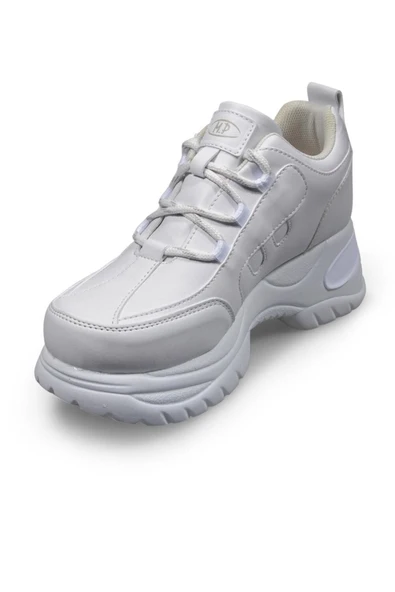 M.P. Mp Kadın Yüksek Taban Beyaz Spor Ayakkabı 231-305zn 650 - Resim 2