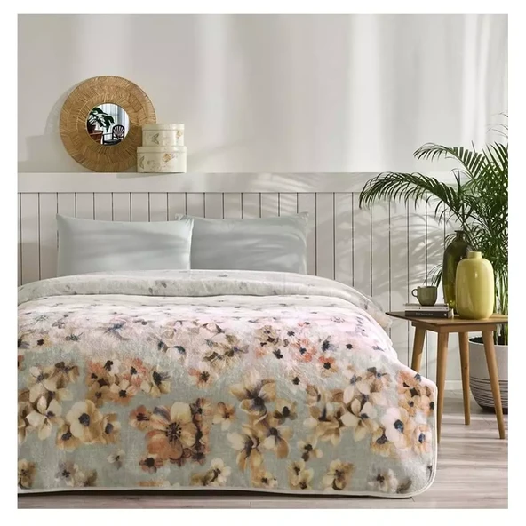 Özdilek Prime Çift Kişilik Battaniye (200x240)-Flor Sarı Yeni ürün görseli