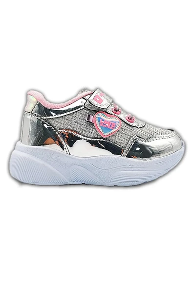 JEYLOO Prokids Kız Çocuk Gümüş Simli Spor Ayakkabı ürün görseli 1