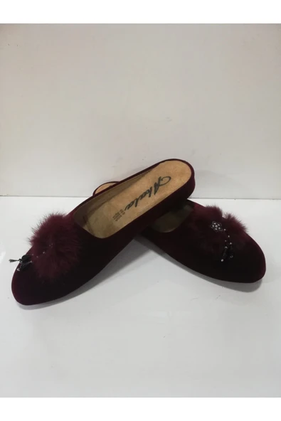 AKALA Kadın Bordo Ev Terliği - Resim 3