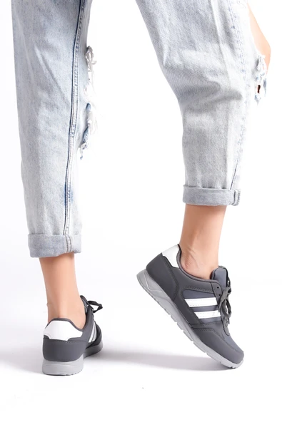Lutton Gri Unisex Lutton Ortopedik Günlük Spor Ayakkabı Nk0564 ürün görseli 1