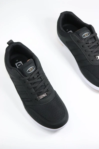 M.P. M.P - 241-7320MR - Siyah İnce Taban Fileli Erkek Spor Ayakkabı - Resim 4