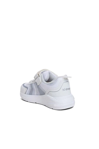 N Drops N-Drops 019 Cırtlı Anorak Kısa Çocuk Ayakkabı Beyaz - Resim 3