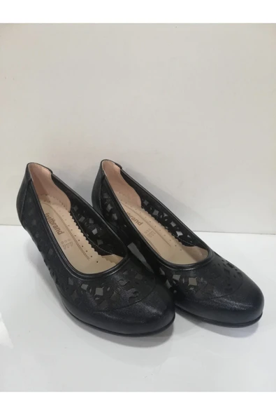 fastbırand Kadın Siyah Kısa Topuklu Ayakkabı - Resim 2