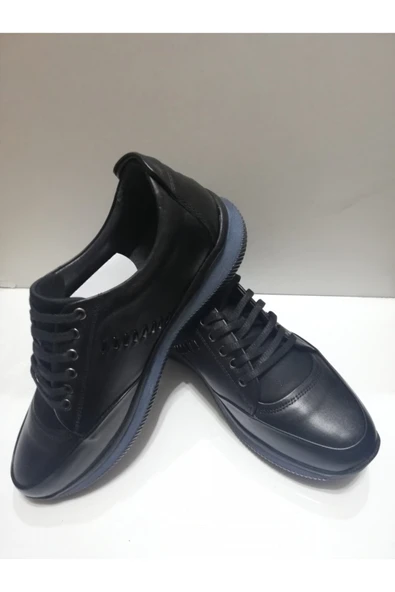 fastbırand Erkek Siyah Hakiki Deri Casual Ayakkabı - Resim 3