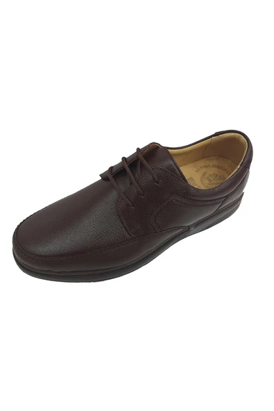 DİNÇOFLAZ Ekinci 100 Hakiki Deri Ortopedik Bağcıklı Erkek Ayakkabı ürün görseli 1