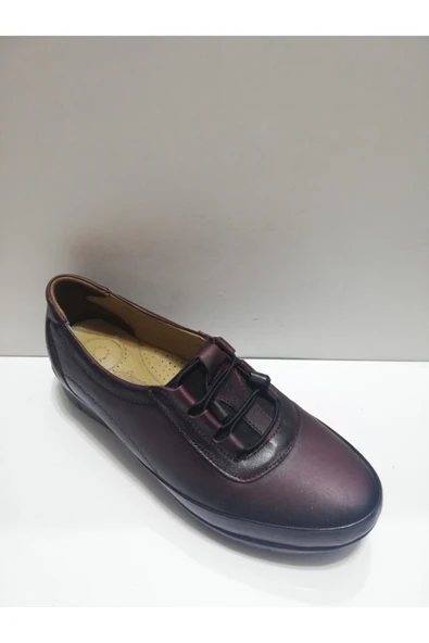 fastbırand Kadın Bordo Lastik Bağcıklı Casual Ayakkabı ürün görseli 1