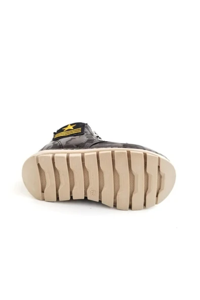 FBK Twingo 6430 Fermuarlı Kamuflaj Çocuk Botu Siyah - Resim 4