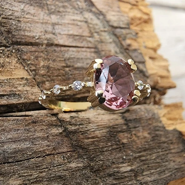 Evlilik Teklifi Altın Yüzük - 14 Ayar Altın 0.95 Karat Zultanit Taşlı Evlilik Teklifi Yüzüğü - Resim 9