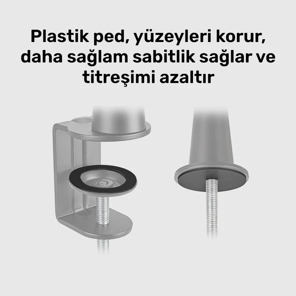 NPO STD131B Stüdyo Tasarım  Kablo Yönetimli  Amortisörlü Profesyonel Yayıncı Mikrofon Kolu - Resim 5